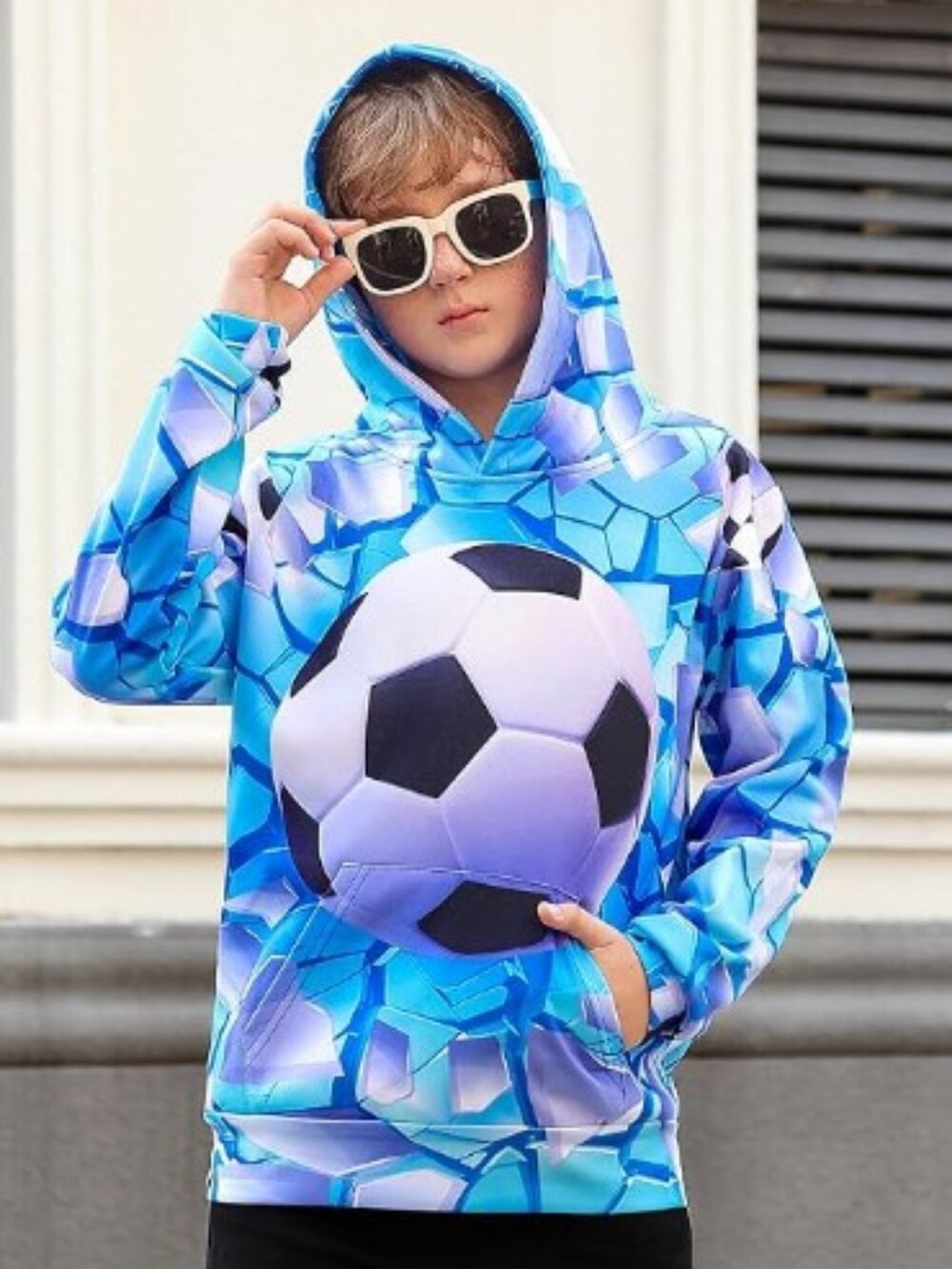 Boys Hoodies Kids 3D Graphic Pullover Soccer